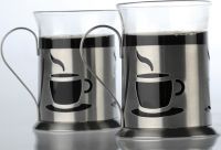 Berghoff-Cook&Co 2800157 Бельгия Набор для чаю и кофе (стакан с подстаканником) 2х200 мл