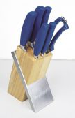 BergHoff 1307046 Кухонные ножи (синие ручки), в колоде, 7 пр