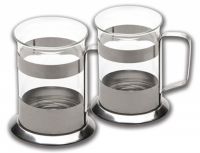 Berghoff 1106807 Набор стеклянных стаканов с держателем (2 шт.) 0,2 л