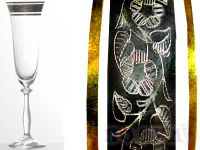 Bohemia 40600-43249-190-2 Весільні бокали для шампанського 190мл, 2шт, декор платина