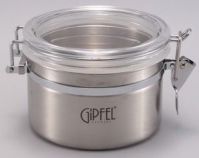 GIPFEL 5585 Банка для хранения сыпучих продуктов 0,9 л (нерж сталь)