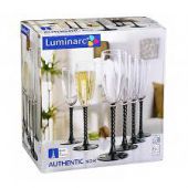 Luminarc H5659 Набір бокалів для шампанського 6 шт. 170 мл. AUTHENTIC NOIR
