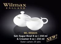 WILMAX 995025 Набір цукорниця + молочник