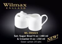 WILMAX 995023 Набор сахарница + молочник - 2пр.