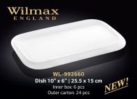 WILMAX 992660 Блюдо прямоугольное с полями 25,5*15см