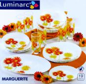 Luminarc G1189 AIME MARGUERITE Сервиз столовый со стаканами 19пр+6