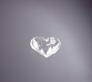 Салатник сердце WALTHER GLASS 6426W Nadine Satin 16 см