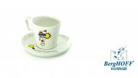 Чашка для сніданку Berghoff 3705008 Eclipse Ornament з блюдцем 0,4 л 2 шт
