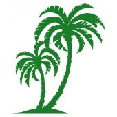 Вінілова Наклейка Glozis E-004 Palm Tree 140 х 120 см