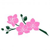 Вінілова Наклейка Glozis E-011 Pink Orchids 70 х 30 см