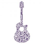 Наклейка Інтер'єрна Glozis E-045 Guitar 100 х 40 см
