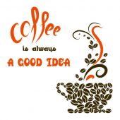 Виниловый стикер Glozis E-058 Coffee a Good Idea 50 х 50 см