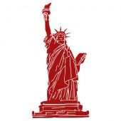 Наклейка на Стіну Glozis E-072 Statue of Liberty 190 х 100 см