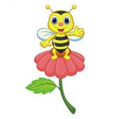 Наклейка Детская Glozis E-100 Bee on a Flower 90 х 50 см