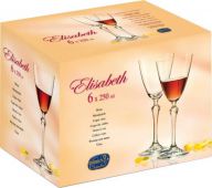 Бокалы для вина 190мл - 6 шт Elisabeth BOHEMIA 40760-190