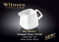 Фарфоровый квадратный молочник 310мл WILMAX 995027