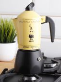 Гейзерная кофеварка Bialetti 990002328/MR Оrzo Express 2 чашки Желтая