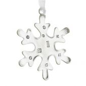 Декоративная снежинка REED AND BARTON LO804 Silver Snowflake посеребренная 8 см