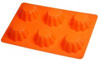 Форма для 6-ти кексов EMPIRE 9825-E рифленая оранжевая