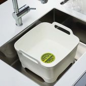 Емкость для мытья посуды со сливом Joseph Joseph 85055 Wash&Drain Белая