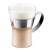 Набір склянок для кави зі сталевою ручкою Bodum 4553-16 ASSAM 0,35 л Shiny