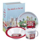 Набір дитячий в подарунковій упаковці Churchill WHEE00051 Little Rhymes Wheels On The Bus 3 пр