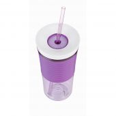 Стакан с соломкой для напитков со льдом Contigo 1000-0326 Shake & Go 0,54 л Лиловый