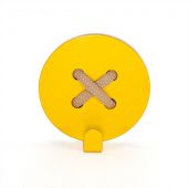 Вішалка настінна Glozis H-023 Button Yellow 8 х 8 см