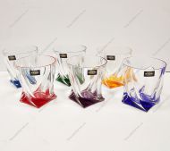 Цветной набор для виски 7 предметов Quadro BOHEMIA 99999-COLOR-340-99A44-480 НОВИНКА
