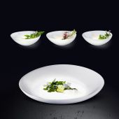 Asa 56014017 Light Porcelain Глубокая овальная фарфоровая тарелка 29,2 x 17,7см