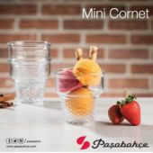 PASABAHCE 410006 Minicornet Набір скляних креманок 245мл, 3шт