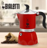 Bialetti 0005762 Fiammetta Червона гейзерна кавоварка на 3 порції еспресо ІТАЛІЯ