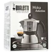 АКЦИЯ! Гейзерная комбинированная кофеварка для индукции на 3 порции эспрессо Moka Bialetti 0004832X4