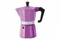 Фиолетовая гейзерная кофеварка на 6 порций алюминиевая PEZZETTI 1362-26060