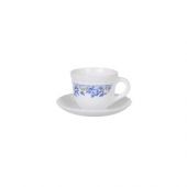 Arcopal L7796 ALIYA BLUE Набір тарілок + чайний сервіз на 6 персон (38 пр. опалове скло)