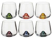 BOHEMIA 25267-4725-310 Islands Набір кольорових стаканів для віскі 310мл, 6 штук