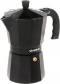 Кофеварка гейзерная VINCENT 1366-600V 600 мл Черная