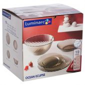 АКЦИЯ! Набор тарелок/сервиз столовый OCEAN ECLIPSE Luminarc L5108/1 19 предметов