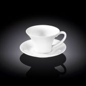 Чашка для кави WILMAX 993168 з блюдцем 100 мл (ціна за 1 шт, набір з 6 шт)