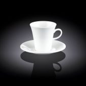 Чашка чайна WILMAX 993109 з блюдцем 210 мл (ціна за 1 компл, набір з 12 шт)