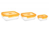 Набор контейнеров LUMINARC N0338 PURE BOX ACTIVE NEON 3 шт оранжевый