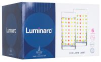 Набір високих стаканів LUMINARC N0033 AMSTERDAM COLOR ART 270 мл - 6 шт