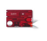 Набір інструментів Victorinox 0.7300.T SwissCard Lite Red зі світлодіодним підсвічуванням