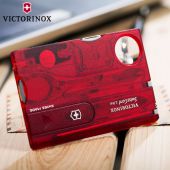 Набор инструментов Victorinox 0.7300.T SwissCard Lite Red со светодиодной подсветкой