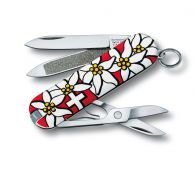 Нож-брелок Victorinox 0.6203.840 Edelweiss 58 мм с цветочным узором