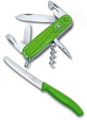 Набір ножів Victorinox 1.8901.L4 Color Twins green 2 шт