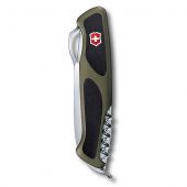 Нож Victorinox 0.9553.MC4 Delemont RangerGrip 61 one hand 130 мм зелено-черный