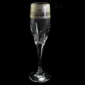 Бокалы для шампанского Gold Crystal Bohemia 12800/0/58111/205 хрустальные 6 пр Ручная работа платина