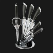 Набор ножей на подставке BERLINGER HAUS 2110-BH Infinity Line metallic carbon 8 пр