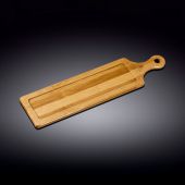 АКЦИЯ! Блюдо бамбуковое сервировочное с ручкой WILMAX 771008 Bamboo 39,5х11 см